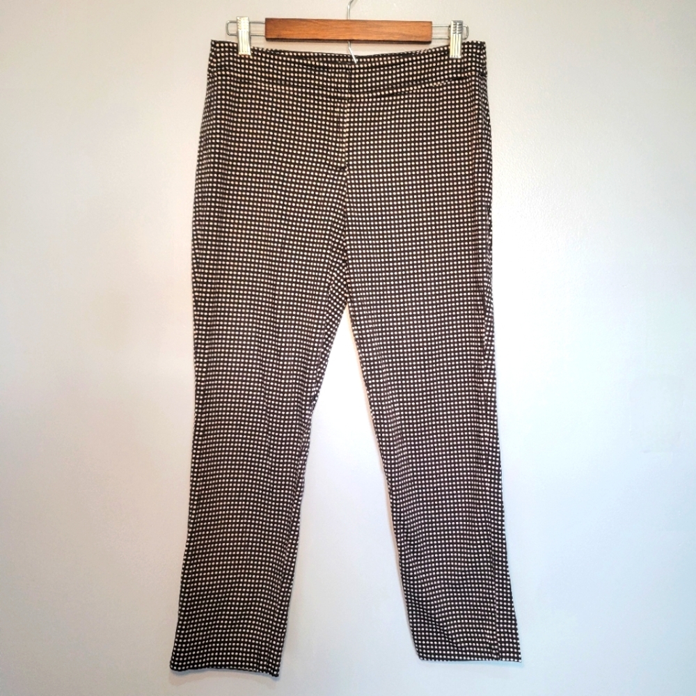 Talbots Signature Black Pants With White Polka Dots Womens Size 4‎ Back Pockets
